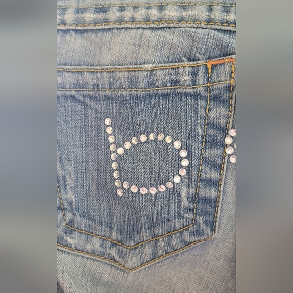 Bebe Rhinestone Flare Jeans - Picture 3 of 15